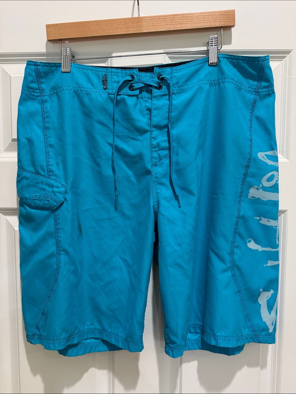 Salt Life Turquoise Men's Cargo Swim Shorts